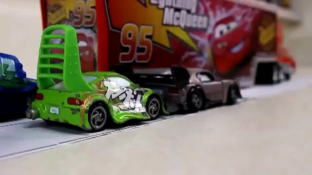Disney Pixar Cars Stop Motion Animation Scene Mack Falls Asleep with Delinquent Road Hazards