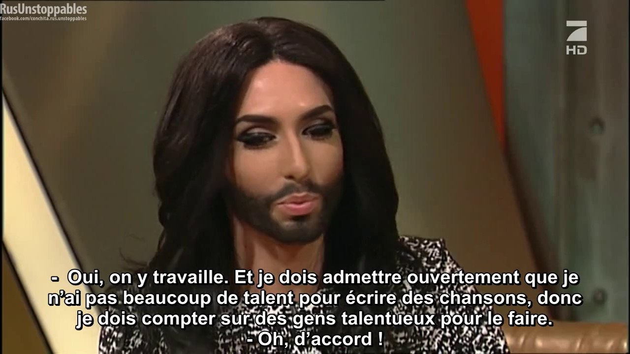 Conchita Wurst - TV Total 2014 (french subtitles)