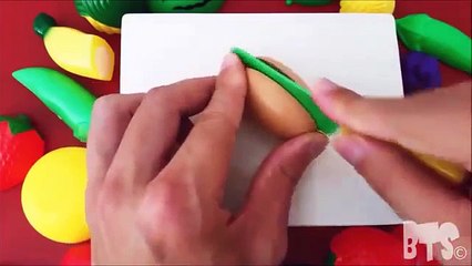 Toy Cutting Fruit Velcro Cooking Playset & Vegetables Toys with Nursery R