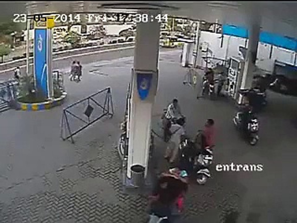 Mobile use is dangerous on filling station