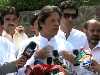 Imran KHan challenges PM to contest election in NA122 - Geo Reports - 29 Aug 2015