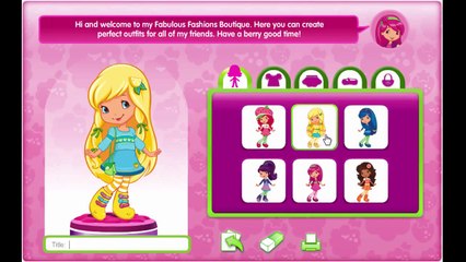 Strawberry Shortcake Cartoon Animation Fresh Fashions Boutique Game Play Walkthrough [Full
