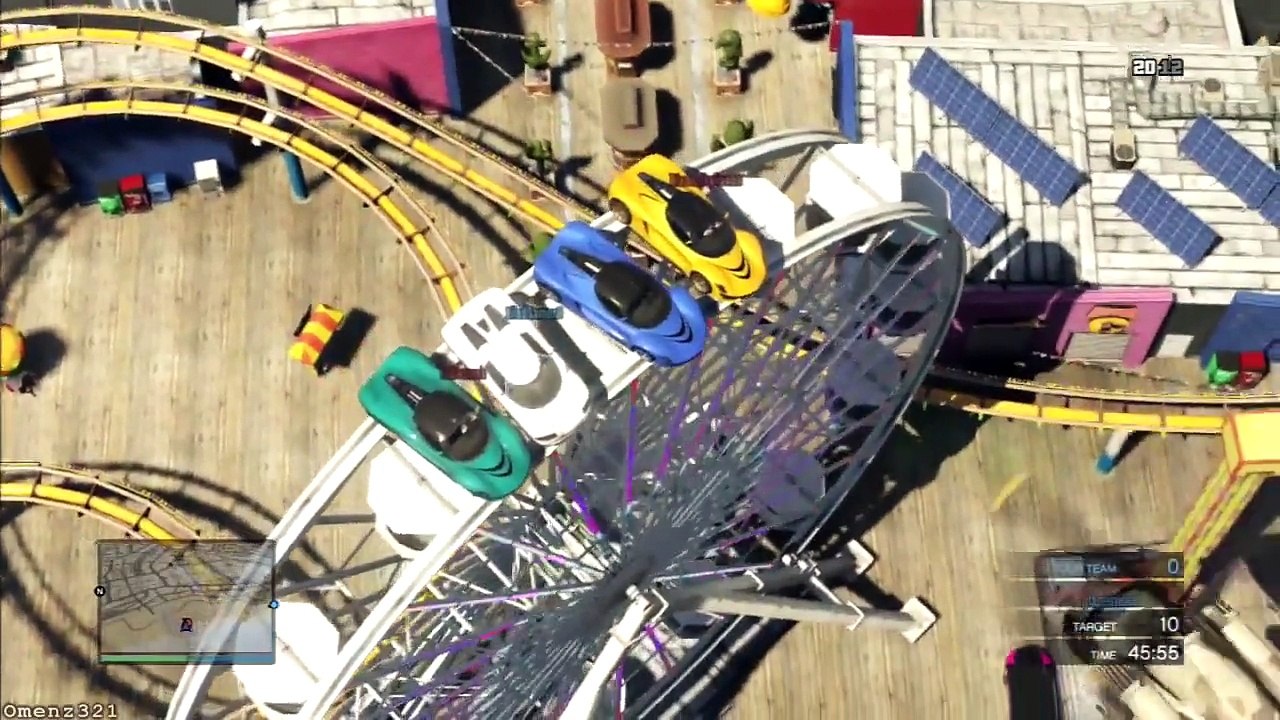 GTA 5 Online Funny Moments! Fails, Roller Coaster, Walking on Ferris Wheel