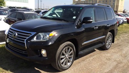 Lexus Certified Pre Owned Black 2013 LX 570 4WD Ultra Premium Package Review | Olds Alberta