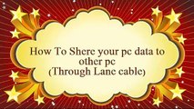 How To Shere your data with Lan Cabble by Student Work Station.-SD