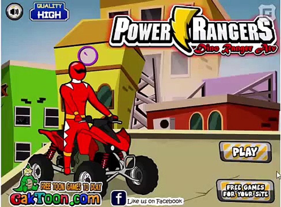 GAME SIÊU NHÂN GAO KHỦNG LONG ĐUA XE: Power Rangers Dino Red Atv
