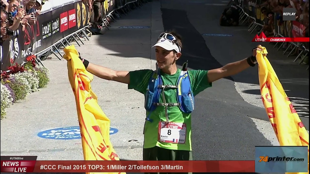 UTMB ® 2015 - Victoire de Xavier Thevenard - Arrivée