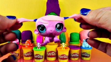 Giant Zelf Play Doh Surprise Egg + 11 Playdoh Surprise Eggs Nemo MLP Littlest Pet Shop Monsters Inc