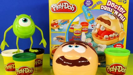 Download Video: PLAY DOH Dr  Drill and Fill Monsters Inc How To Make Play Doh Mike Wazowski Tutorial