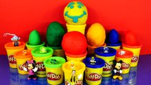 15 Play Doh Surprise Eggs Minnie Mouse Goofy Mickey Mouse Toy Surprise Playdough Egg Opening