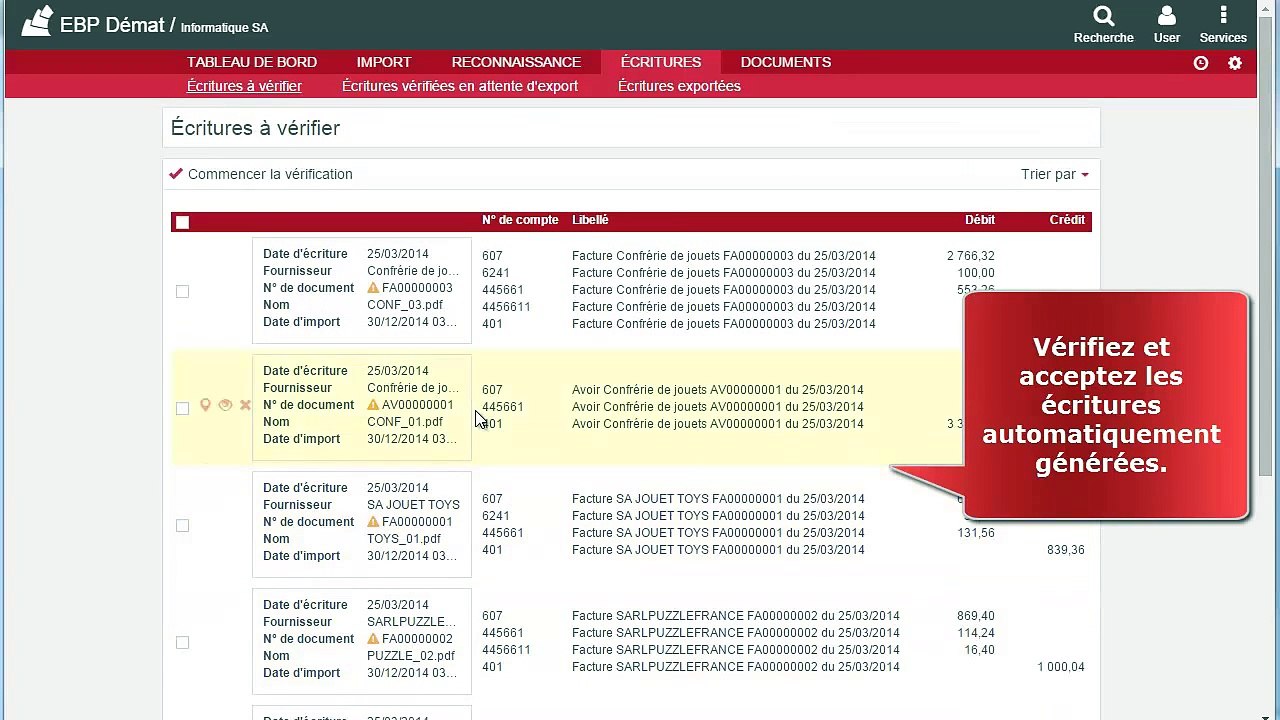 EBP Démat’ : Service de Dématérialisation des factures fournisseurs