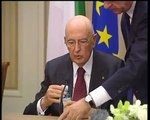 Conferenza stampa del Presidente Napolitano al termine dell'incontro con il Presidente Hu Jintao