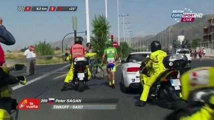 Vuelta - Victime d'une chute, Peter Sagan pète un câble !
