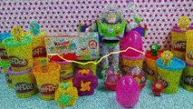 Play doh Peppa pig TOY STORY Kinder Cars 2 surprise eggs Frozen Toys Spiderman
