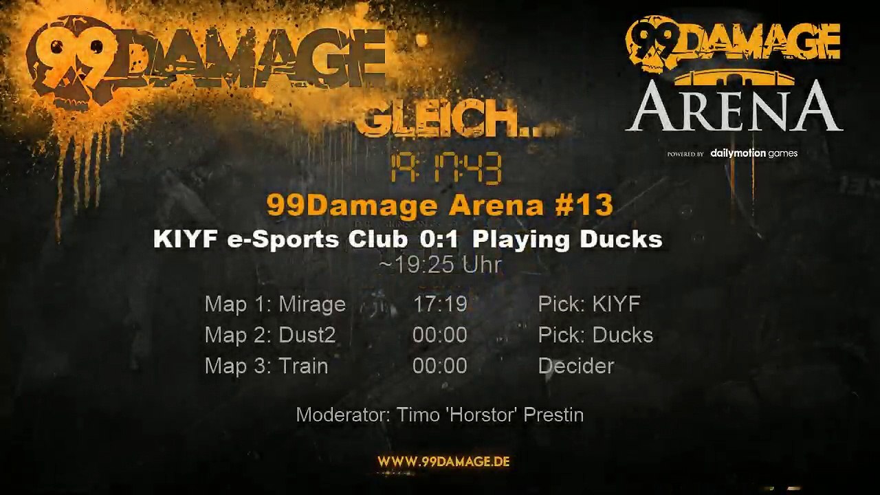 99DAMAGE Arena #13 mit Horstor - German Stream (REPLAY) (2015-08-29 19:17:19 - 2015-08-29 19:21:54)