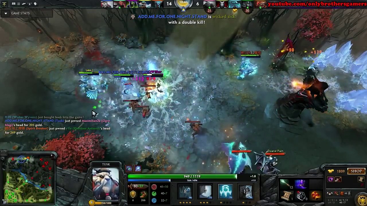 Dota 2   yileilin 7100 MMR Plays Tusk   Ranked Match Gameplay