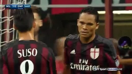 Carlos Bacca First Amazing Goal - AC Milan 1-0 Empoli 29.08.2015 HD