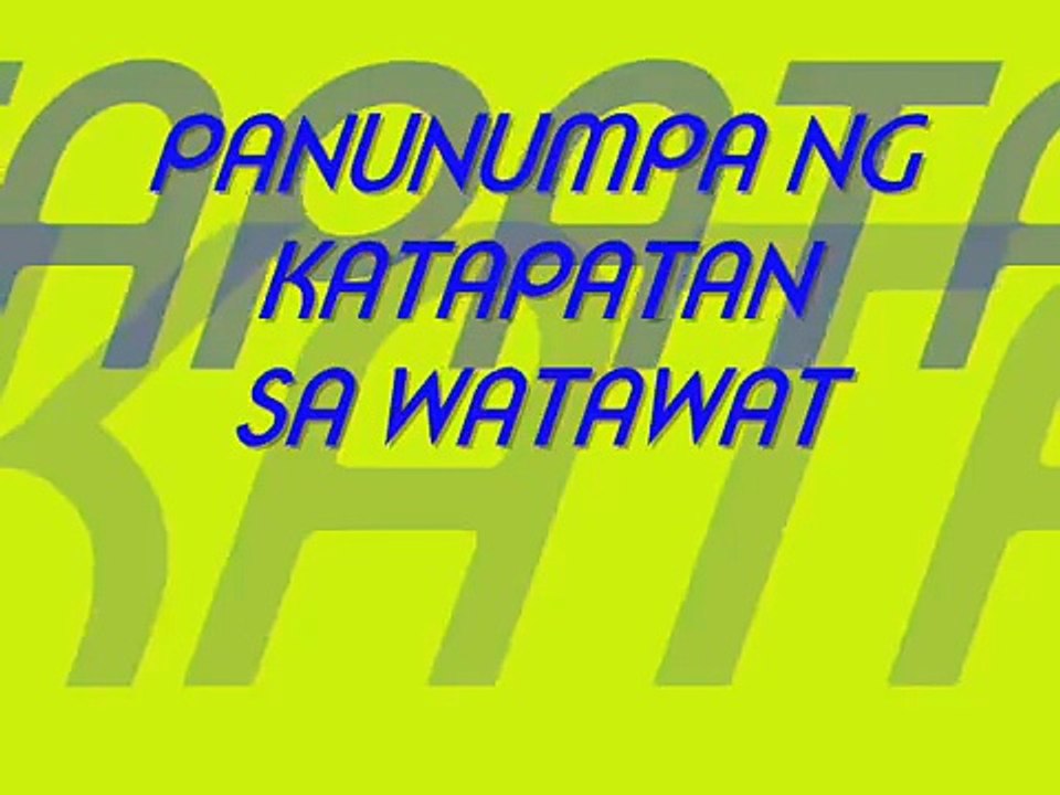 PANUNUMPA SA WATAWAT WITH LYRICS