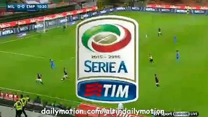 Nocerino Gets Injured - Milan - Empoli - Serie A- 29.08.2015