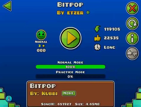 Geometry Dash - Bitpop by Etzer - 100% All User Coins