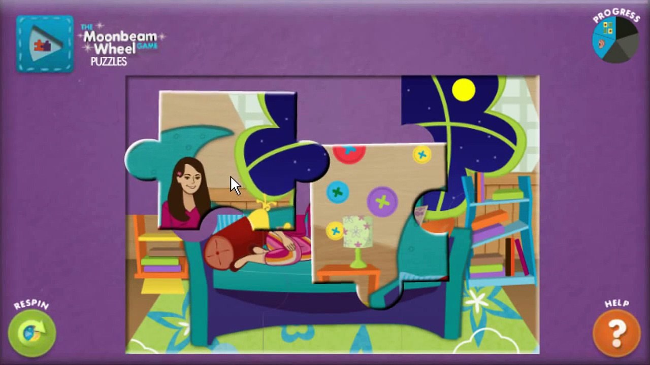 Good Night Show Moonbeam Wheel Cartoon Animation Sprout PBS Kids Game Play Walkthrough
