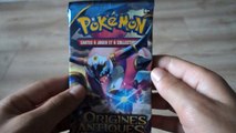 Ouverture de 2 boosters de cartes pokemon Origines Aniques