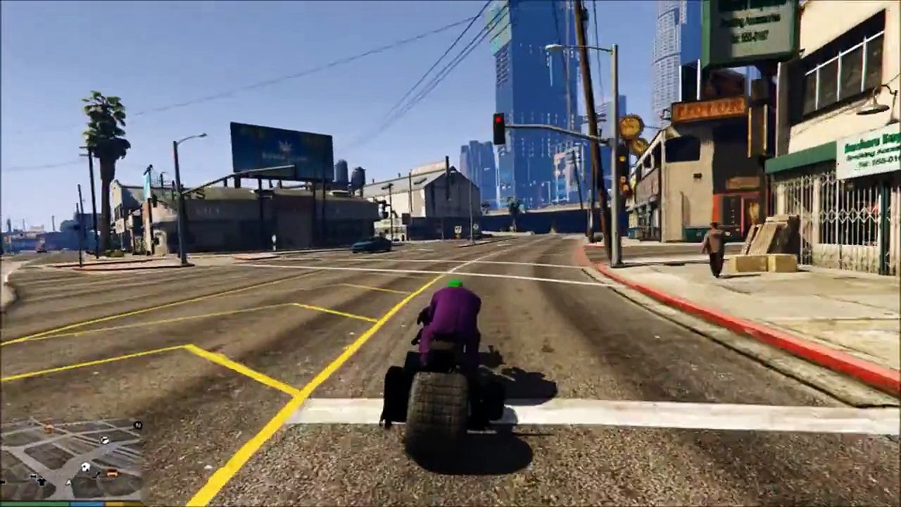 GTA V Mods - Batman Batpod with Joker Trevor - GTA 5 PC Mods