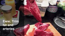 Grilled Beef Heart Using Peruvian Anticuchos Recipe