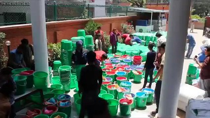 Sorting Hygiene Kits at Oxfam Kathmandu office