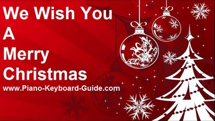 How To Play We Wish You A Merry Christmas. Easy Piano Keyboard Tutorial
