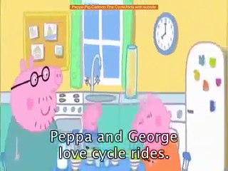 Peppa Pig Cartoon The Cycle Ride with subtitle