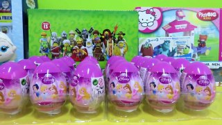 30 Kinder Surprise Play Doh Eggs Blind Box Toys Disney Princess Planes Spongebob TMNT Play