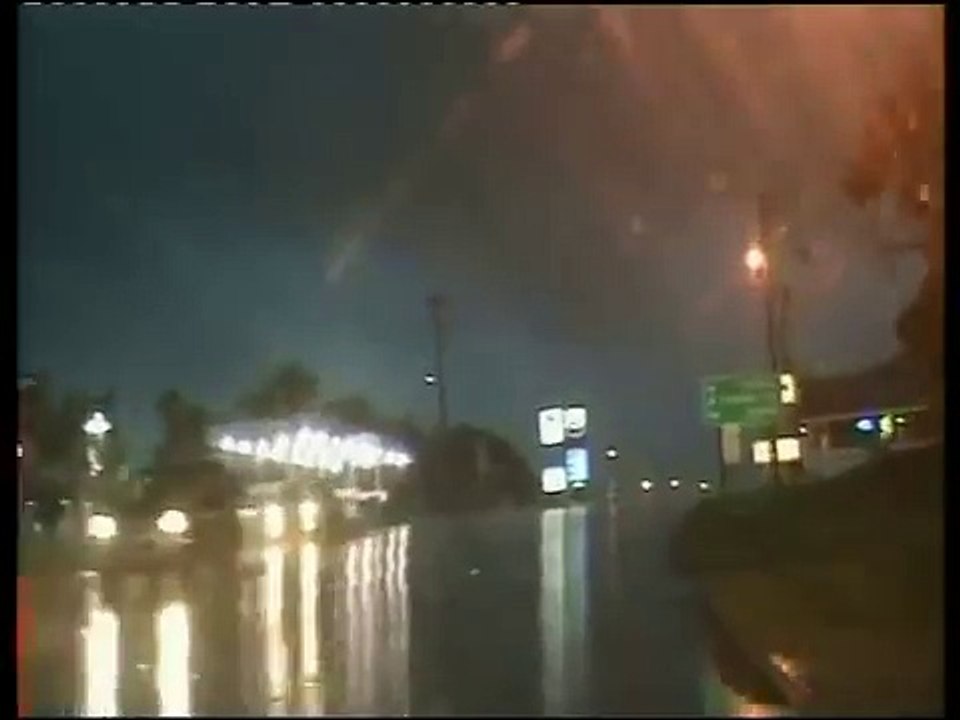 Heavy rain / thunderstorm near  Panama City Beach  Florida usa
