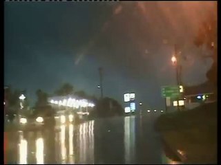 Heavy rain / thunderstorm near  Panama City Beach  Florida usa