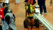 funny : Chinese Cameraman falls on Usain Bolt with segway after Mens 200m Final IAAF 2015