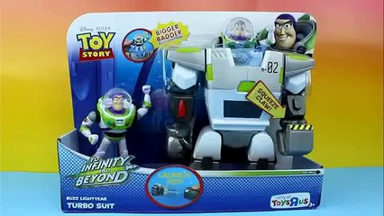 Disney Pixar Toy Story Buzz Lightyear Turbo Suit saves Disney Cars Lightning McQueen from the Lemons