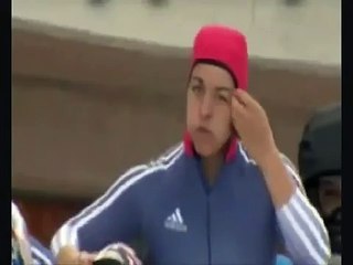 Olympic  Bobsleigh team wardrobe malfunction