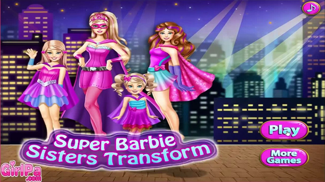 Barbie Games - Super Barbie Sisters Transform - Barbie Dress Up Games for Girls
