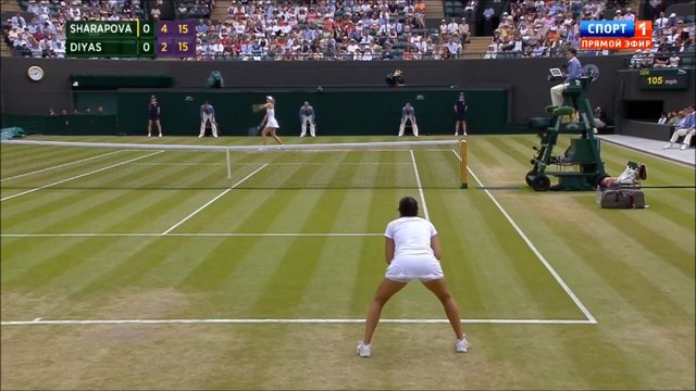 Maria Sharapova vs Zarina Diyas Wimbledon 2015 Highlights [HD 720p]