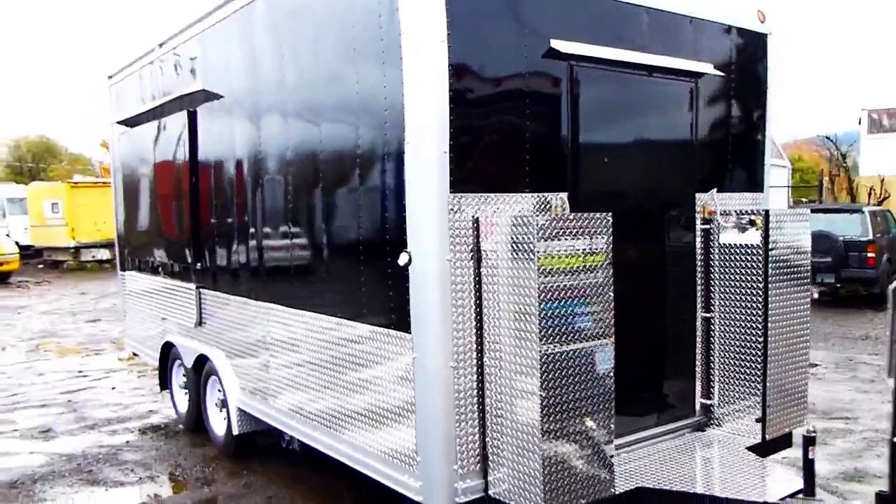 Mobile Pizza Catering Food Trailer Double Axle (exterior video)