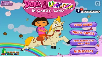 Dora The Explorer Dora and Unicorn in Candy Land Full Game cartoon Episode in English 2014