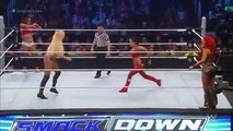 Becky Lynch Charlotte vs. Nikki Bella Brie Bella SmackDown, Aug. 27, 2015 WWE On Fantastic Videos