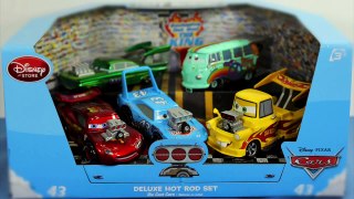 Disney Pixar Cars 2 Turntable in HD - Lightning McQueen, Tow Mater Hot Rod Set