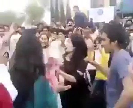 Girls & Boys dancing together in punjab university