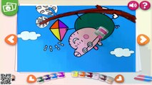 Peppa Pig Game Coloring   Daddy Pig And Kite