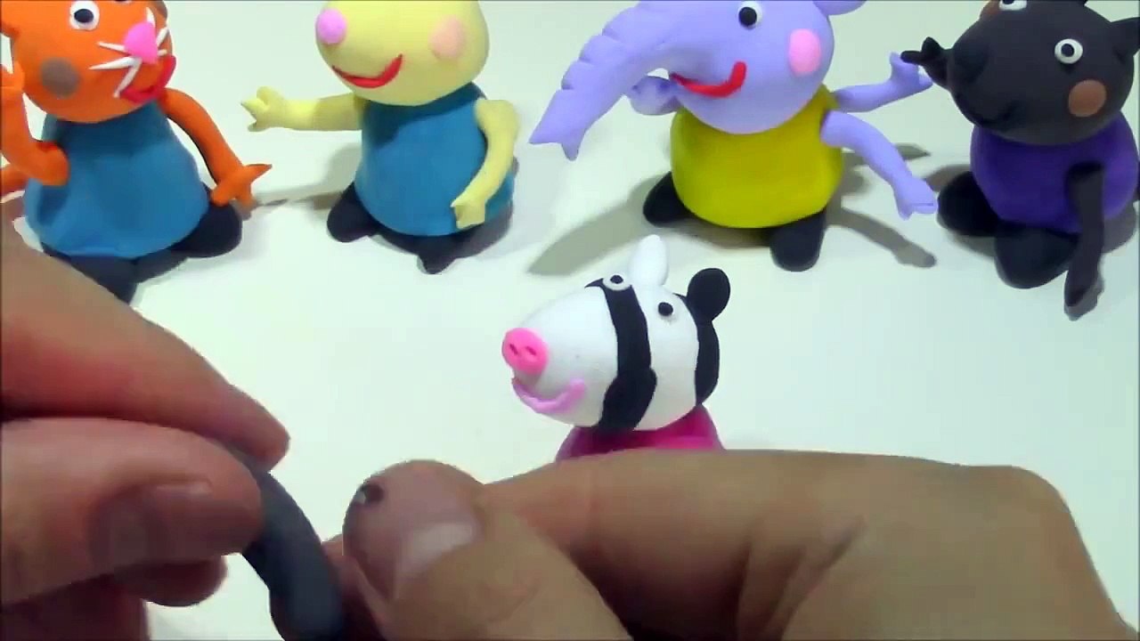 Peppa Pig eating PLAY-DOH Pizza Gardening Together Zoe Zebra Toy AllToyCollector