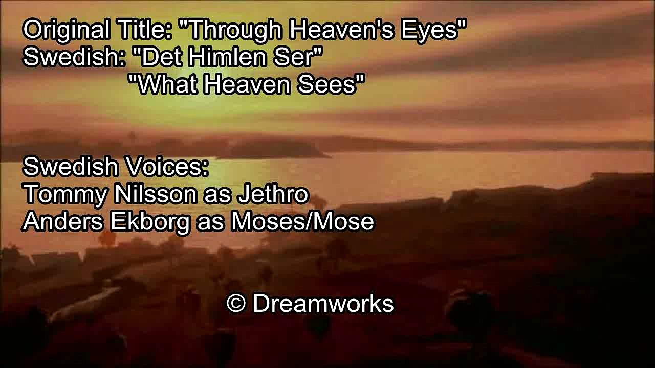 The Prince Of Egypt - Through Heaven's Eyes Swedish (S + T)