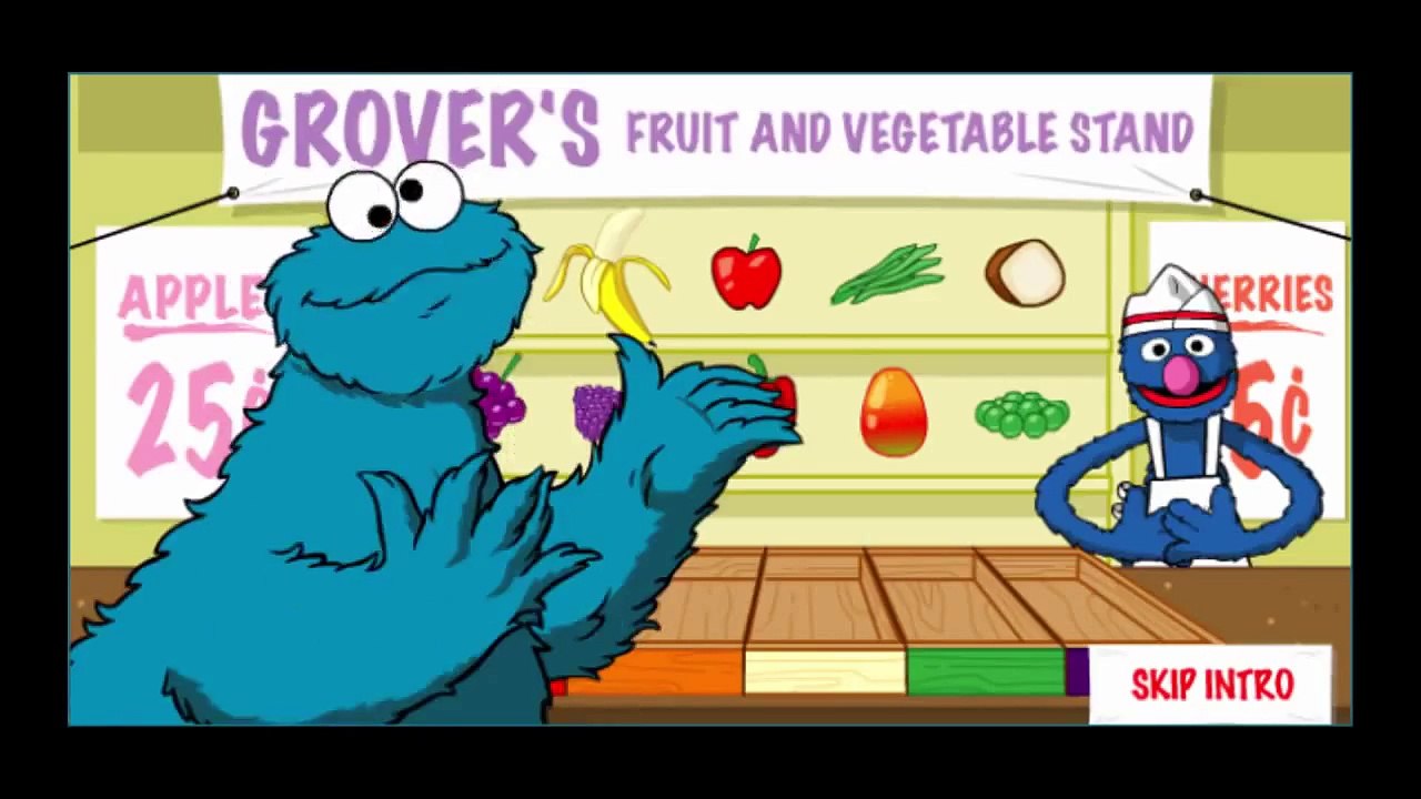 Sesame Street Color Me Hungry Cartoon Animation PBS Kids Game Play Walkthrough