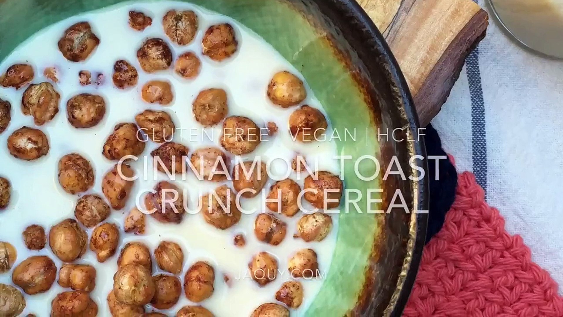 ⁣Chickpea Cinnamon Toast Crunch Cereal