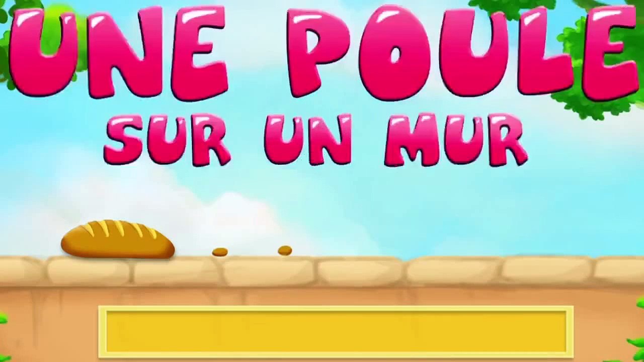 Une poule sur un mur